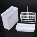 2 in 1 White 24 Pieces Microscope Slides Staining Rack Dish Set.