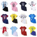 Football jersey set for children, babies, and children's ching, printed size, primary school football training class team form. 