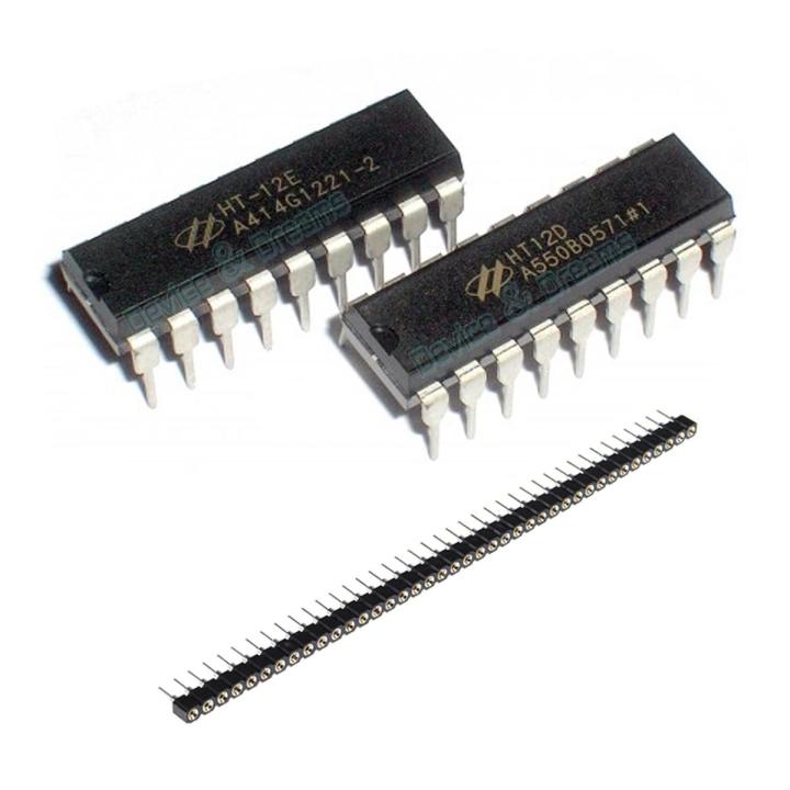 HT12E & HT12D Encoder Decoder IC With IC Base For Home Made Tx Rx