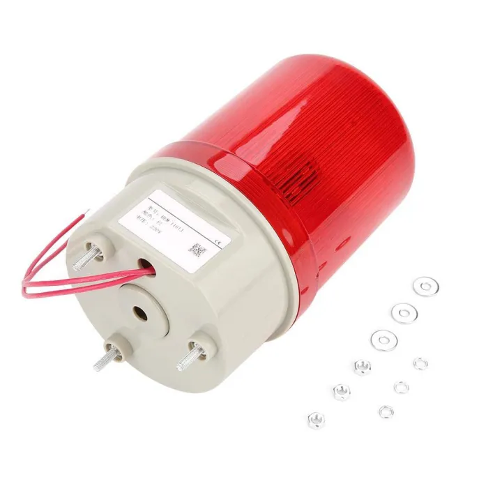 Industrial Flashing Sound Alarm Light,BEM-1101J 220V Red LED Warning ...