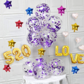 Confetti Balloons/ Jori Balloons/ Transparent Balloons For Anniversary, Birthday, Baby Shower, Valentine Day Party, Home, Restaurants and Showroom Decoration- (Pack of 10 Pcs).