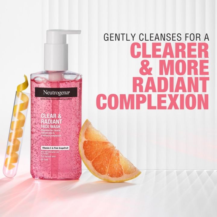 Neutrogena%20Clear%20&%20Radiant%20Face%20Wash%20200ml%20-%20Image%202