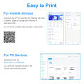 Portable 58mm Thermal Receipt Printer Wire-less BT Mini Bill Ticket POS Mobile Printer with Rechargeable batt-ery Support ESC/POS Compatible with Android iOS Windows for Restaurant Supermarket Retail Clothing Office Small Business. 