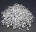 100Ps 5mm White LED Diode Lights - [Ultra Bright] Clear Transparent DC 3V 20mA Emitting Diodes LEDs Bulb. 
