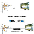 Outdoor 100Mile Amplified 8 Yagi Antenna HD TV 10dB Long Range UHF/VHF/FM HDTV Demoo. 