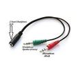 3.5mm Jack Mic Headphone Converter Adapter.
