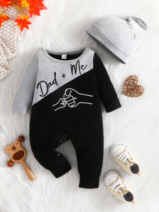 Gift%20Hat%20Set%20Baby%20Unisex%20Boy%20Girl%20Newborn%20Onesies%20Romper%200-18%20Months%20Toddler%20Cute%20Letter%20Clothing%20Infant%20Long%20Sleeve%20Jumpsuit%20-%20Image%203