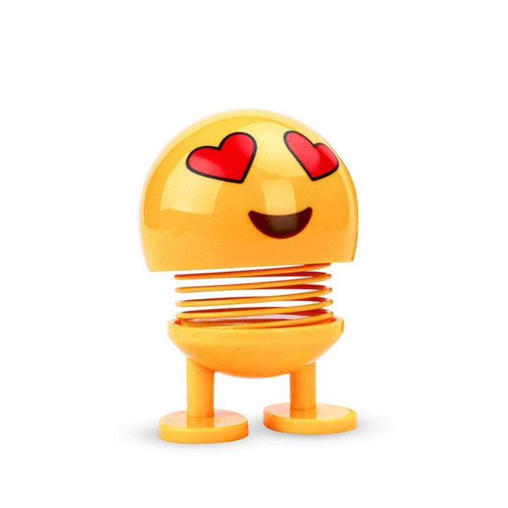 Emoji Smile Face Spring Shaking Head Bouncing Doll Toys- 1 Pcs