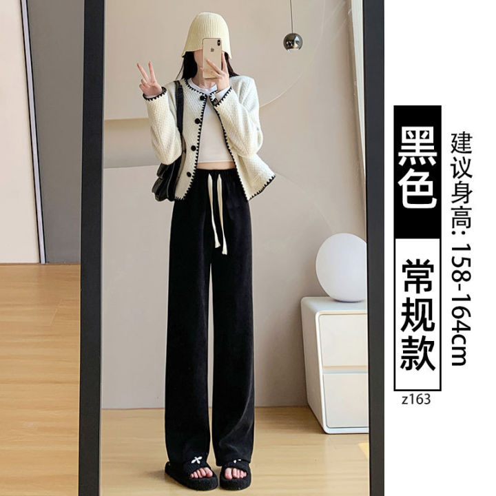 Chenille%20Narrow%20Wide-Leg%20Pants%20Women's%20Trousers%20Autumn%20and%20Winter%20Small%20Straight%20High%20Waist%20Casual%20Knitted%20Corduroy%20Pants%20-%20Image%209