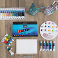 MIYA HIMI Professional Acrylic Paint Tube Set – 12 Colors, 12 ml Each.