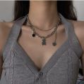 Korean Stainless Steel Choker Layered Necklace For Girls and Women For Party. 