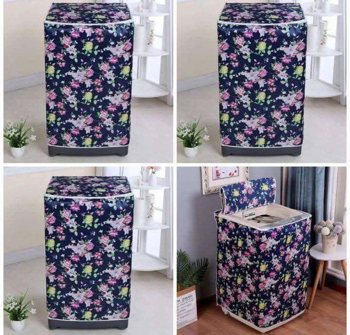 Waterproof & Dustproof Printed Top Loading Washing Machine Cover (6kg to 12kg) – Premium Protective Fabric Shield with Zipper