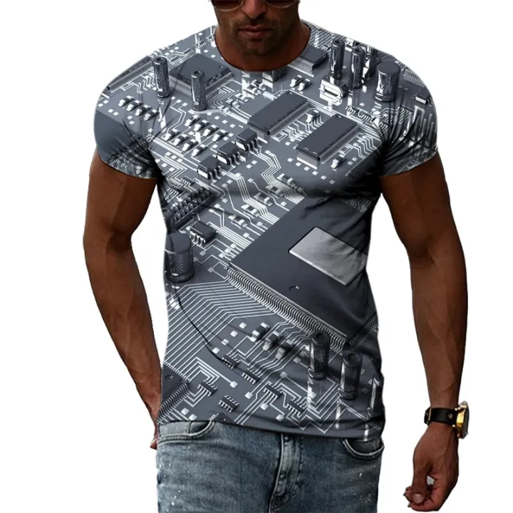 O-neck%20Casual%20Top%203D%20Printing%20Electronic%20C%20Men's%20T-shirt%20Summer%20Creative%20Breathable%20Fitness%20Street%20Oversized%20T-shirt%20-%20Image%204