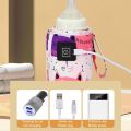 Portable Baby Milk Water Warmer Travel Stroller Insulated Bag USB Charging Baby Nursing Bottle Heater Safe Kids Supplies for Outdoor Winter. 