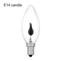 【Alizeker Mall】LED Bulb E14 E27 3W Flame Fire Lighting Vintage Flickering Effect Tungsten Novel Candle Tip Lamp Orange Red. 