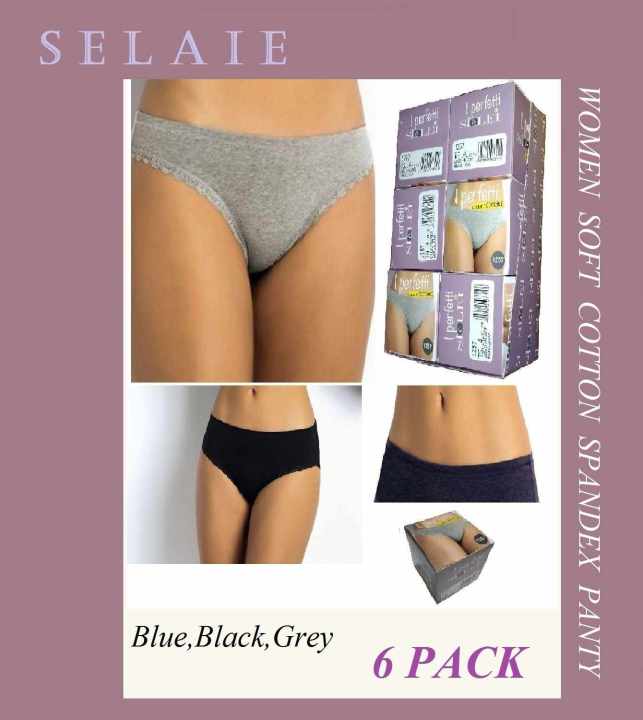6pcs/%20set%20soft%20cotton%20triange%20shape%20panty%20for%20Ladies%20-%20Image%205