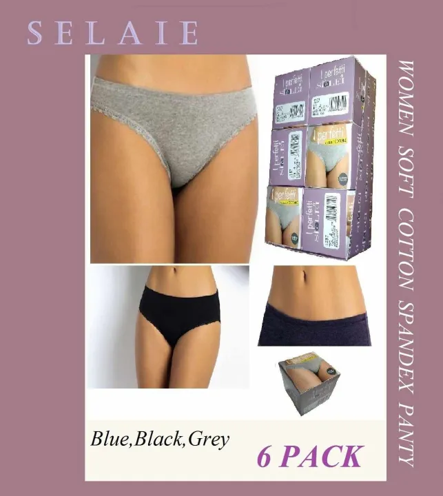 6pcs/%20set%20soft%20cotton%20triange%20shape%20panty%20for%20Ladies%20-%20Image%205