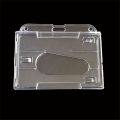 Horizontal Light Weight Clear ID Card Transparent Plastic Case Cover Card Holder Enclosed Oyster. 