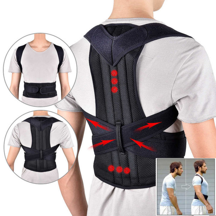 Back Posture Corrector Shoulder Lumbar Brace Spine Support Belt Adjustable Corset Posture Correction Belt