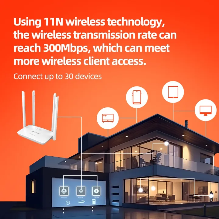 PIX-LINK%20WR08%20300Mbps%20Wireless%20Router%20802.11%20B%20/G/N%20With%204%20Extender%20Antenna%20WPS%202.4G%20Network%20High%20Speed%20Router%20For%20Home%20Office%20-%20Image%202