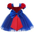 Disney Spiderman Cosplay Tutu Dress Costumes Girls Children's Day Vestidos Party Halloween Spider Mesh Kids Clothes.