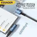 Essager Multi Protocol Compatibility 7A USB Type C Cable 90 Degree For OPPO Fast Charing Honor Huawei Oneplus Realme Angled Charger Data Wire.