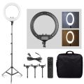 SH 18 Inch Knob Ring Light LED Selfie Video Lamp With Tripod Stand Phone Clip For YouTube Live Lighting Photo Photography Studio.