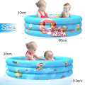 Practical 90/110cm 3 Layers PVC Swimming Pool Childen Inflatable Bathtub Summer Kids Beach Big Swimming Water Bubble Pool Toy for Kids Adults. 