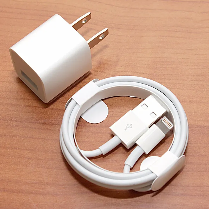 Genuine Charging Adapter and Cable For iPhone X, 8, 7plus ,7, 6S, 6 Plus, 5-white