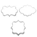 3Pcs Silicone Fondant Cake Mold Cookies Cutter Sugarcraft DIY Decorating Tools. 