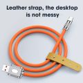 120W 6A Super Fast Charge Data Line Accessories Liquid Silicone Quick Charge Durable LED Cable USB Bold Type-C USB Flexible. 