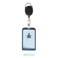 Aluminum Alloy Black ID Credit Name Card Badge Reel Holder Cover Metal Zinc Alloy Business Card Holder.