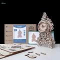 Wall Clock 3D Wooden Puzzle DIY Wall Clock for Adults and Kids Unique Gifts.