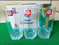 Crystal Clear transparent Beautiful unique design Water /Drinking /Coke / Sorbat/Milk/ Lassi/ premium glass Set 6 Pieces Model N66T. 