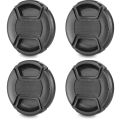 4Pcs 58Mm Lens Cap with Lens Cap Leash Hole Bundle for Dslr Cameras Nikon Canon & 1Pcs Black Rubber Wrapped Plastic Eyecup Eyepiece Eb for Canon Eos 60Da 6D 5Dii. 