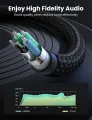 UGREEN 3.5mm Female to 2 Male Splitter Headphone Mic Audio Y Splitter Cable Headset to PC Adapter for Computer. 
