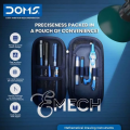 Doms Emech Mathematical Drawing Instrument Geometry Box Set With Pouch| Trendy & Sturdy Pouch| Mesh Pockets With Zipper| Flap For Micro Instruments.