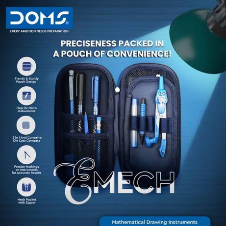 Doms%20Emech%20Mathematical%20Drawing%20Instrument%20Geometry%20Box%20Set%20With%20Pouch%7C%20Trendy%20&%20Sturdy%20Pouch%7C%20Mesh%20Pockets%20With%20Zipper%7C%20Flap%20For%20Micro%20Instruments%20-%20Image%203