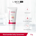 〽️ LAIKOU PRO Niacinamide Daily Sunscreen SPF50 – 50g | Brighten Complexion & Sun Protection | Waterproof Sunblock for All Skin Types & Fast Absorption | By Muin Distribution.