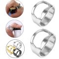 Men Bottle Opener Rings -Stainless Steel Finger Ring -Ring-shape Bottle Cap Opening Remover Tools. 