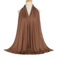 Modal Cotton Jersey Hijabs Scarf Women Long Muslim Shawl Plain Soft Shawl Hijabs For Woman Muslim Voile Head Wraps Ramadan.