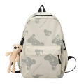 HarajukuinsCampus Cartoon Bear Printing Student Backpack Japanese and Korean Cute Girl Girls Middle School Students Schoolbag. 