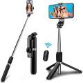 XT-02 S03/R1 Bluetooth Wireless Remote Selfie Stick Holder Extendable Foldable Handheld Monopod Selfie Stick with Tripod Stand. 