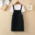 Junior High School Students13Summer14-16Young Girl12Big Boy15Suit Cute Jumpsuit Denim Brace Short Skirt.