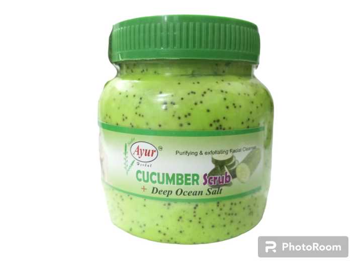 Ayur cucumber scrub + dip Ocean Salt