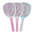 Electronic Mosquito Rechargeable Bat with Bright Led Light Insect Killer Swatter with Charging Cable.