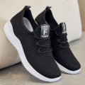 Shoes women's 2024 spring new foreign trade women's shoes flying woven mesh running shoes shoes soft soles casual sneakers women. 
