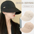 Big Brim Denim Sports Hat Proof Bare Face Sunscreen Hat with Elastic Adjustable.