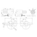 2pcs Toilet Swivel Damper CW CCW Hydraulic Soft-Close Damper Bearing Easing Shaft Damper Hinge Flap Easing Toilet Lid Hinge.
