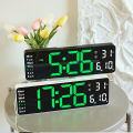 13-inch Led Digital Alarm Clock Time Date Temperature Week Display Wall-mounted Electronic Wall Clock. 